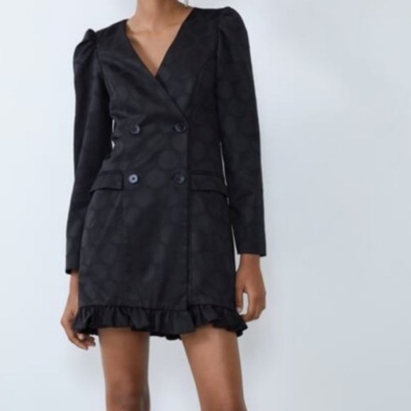 ZARA BLACK MINI DRESS - Picture 2 of 14